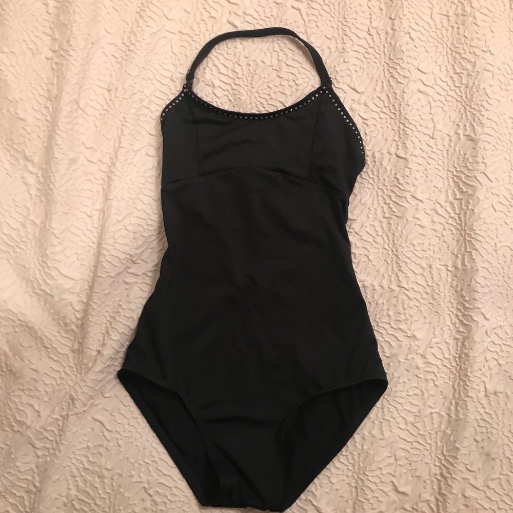Natalie Rhinestone Halter Dance/Ballet Leotard